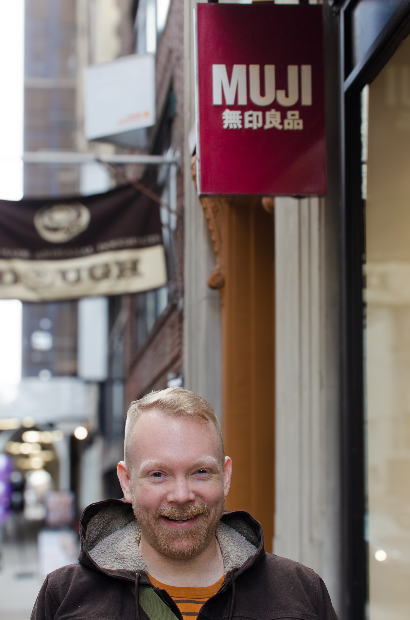 Zach is happy to go to Muji