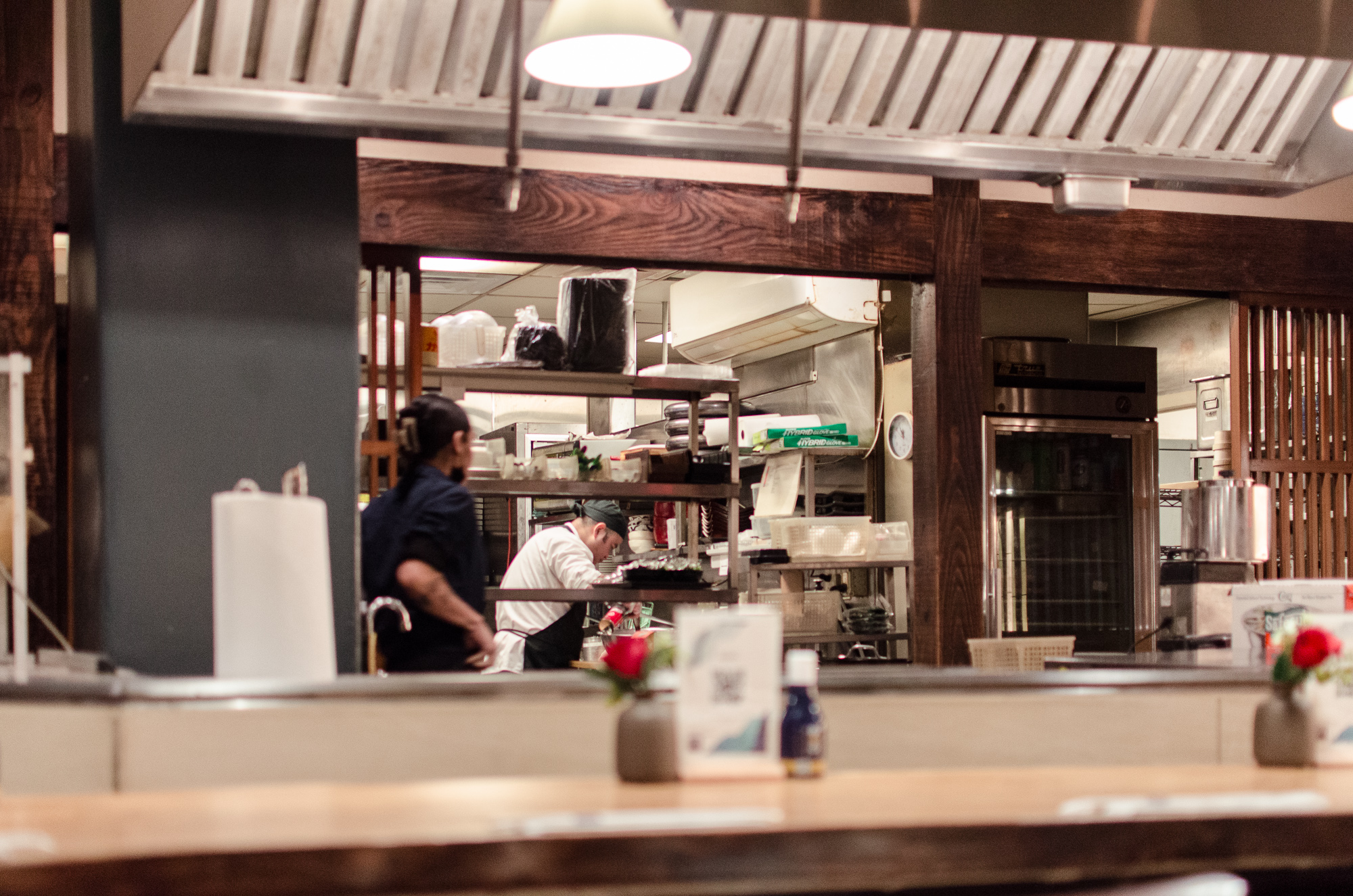 Another view into the kitchen at Ootoya